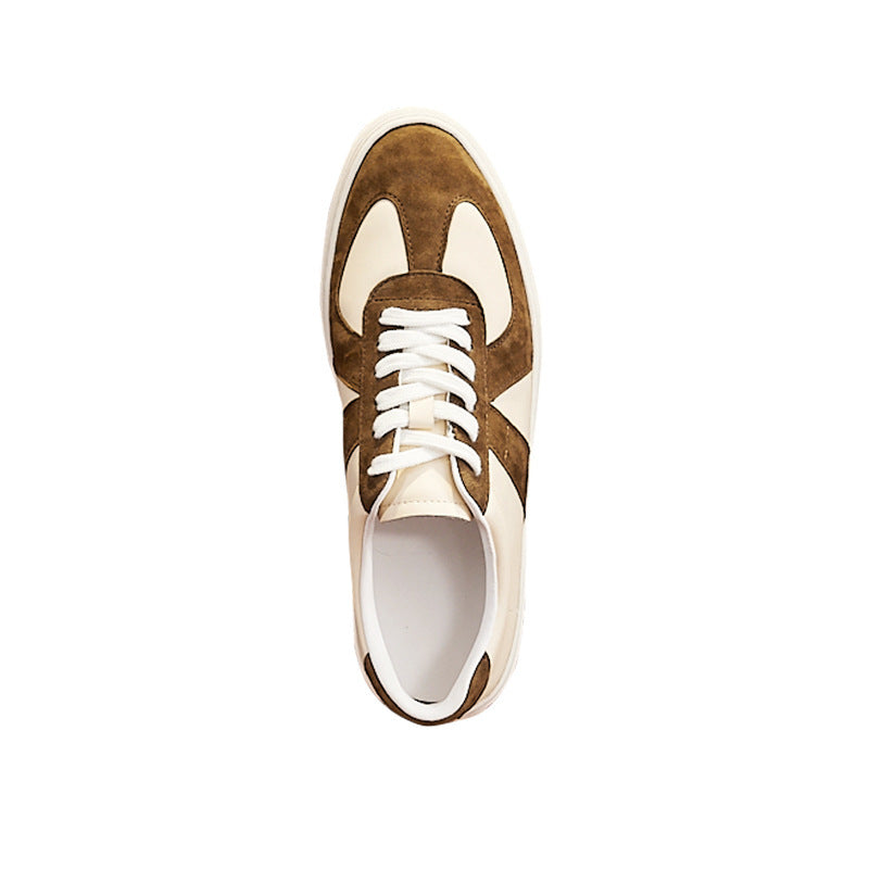 Retro Color Matching Couple Casual Flat Skateboard Shoes