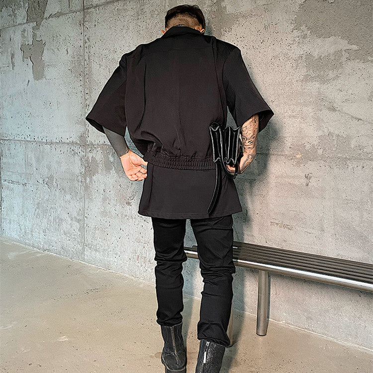 Men's Solid Color Technical Short Sleeve Jacket