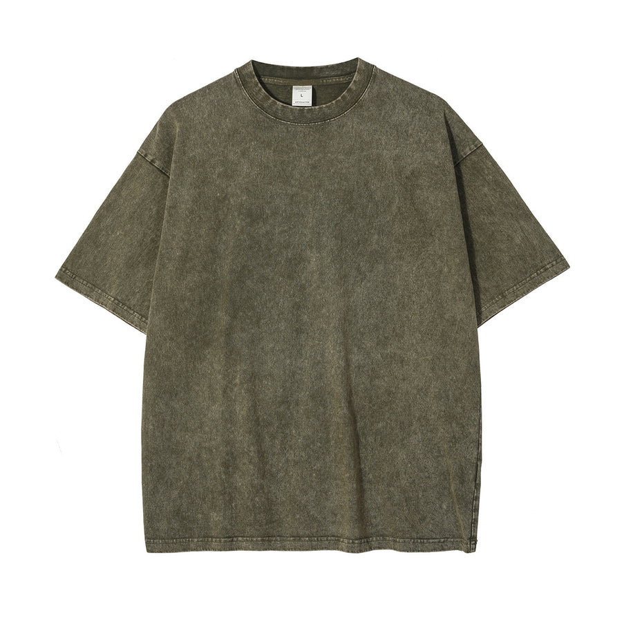 New Crew Neck Cotton Batik Short Sleeve Basic T-Shirt