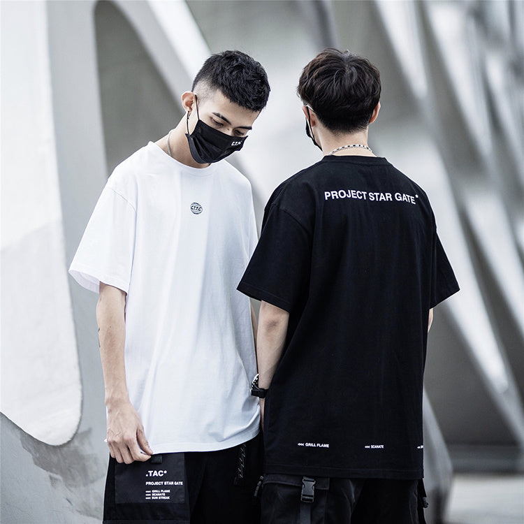 Loose printed casual tide brand basic short sleeve t-shirt