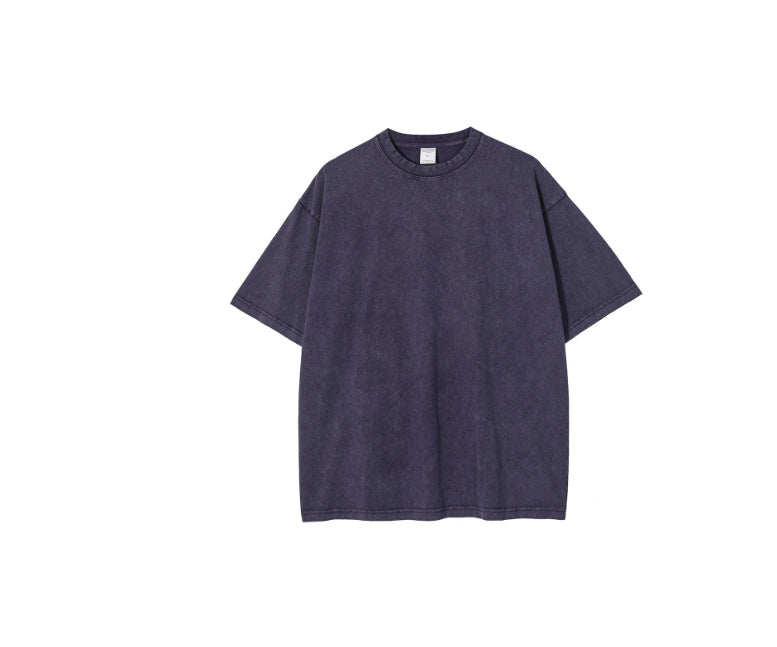 New Crew Neck Cotton Batik Short Sleeve Basic T-Shirt