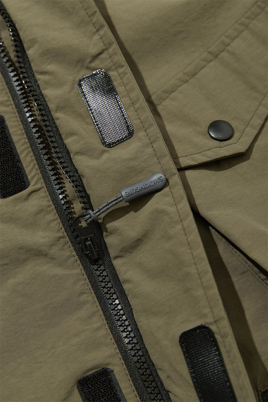Hooded Multi-pocket Technical Work Jacket Men's