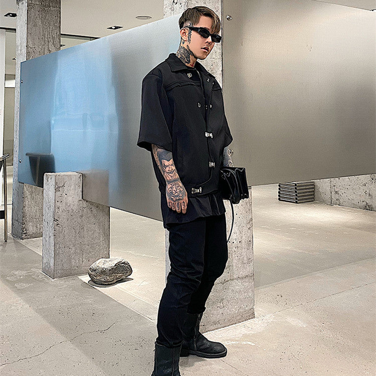 Men's Solid Color Technical Short Sleeve Jacket