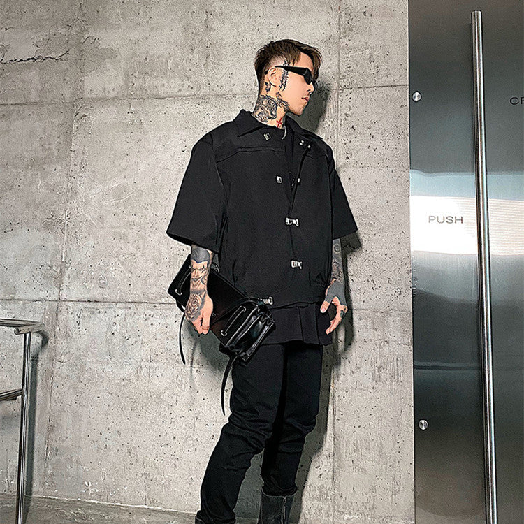 Men's Solid Color Technical Short Sleeve Jacket