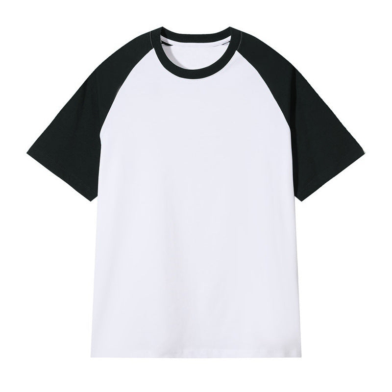 Basic Loose Raglan Sleeve Cotton Short-sleeved T-shirt For Men
